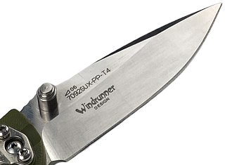Нож Sanrenmu 7092SUX-PP-T4 складной сталь 12C27 Matte mirror green PA66 GF - фото 2