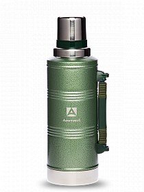 Термос Арктика с узким горлом американский дизайн с ручкой 2200мл зеленый