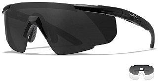 Очки защитные Wiley X Saber Advanced Matte Black/Clear,Grey - фото 1