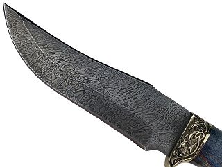 Нож Ладья Клык- 2 дамаск худ. литье акрил - фото 9