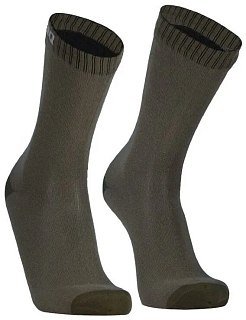 Носки DexShell Ultra Thin Crew оливковый зеленый  - фото 1