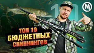 Топ-10 бюджетных спиннингов: новое видео