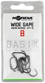 Крючок Korda Basix Wide Gape №8 с микробородкой - фото 1