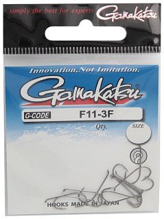 Крючок Gamakatsu NL F11-3F black №10 - фото 2