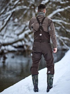 Комбинезон Drake Brake нагрудник и лямки коричневый - фото 8