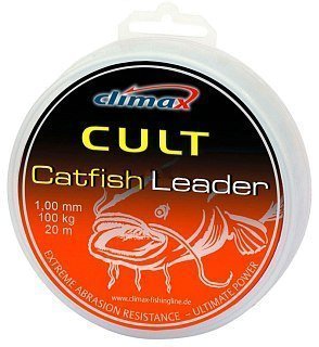 Поводочный материал Climax Catfish leader 20м 1мм 100кг серый