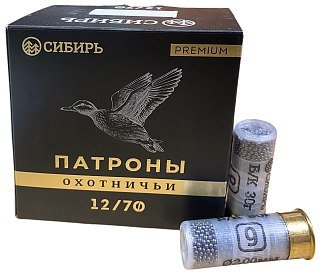 Патрон 12х70 Сибирь Premium 9 30г био - фото 1