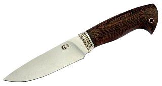 Нож ИП СЕМИНА Сокол кованая сталь 95x18 со следами ковки венге литье - фото 3