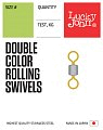 Вертлюг Lucky John Double Color Rolling Swivels 014