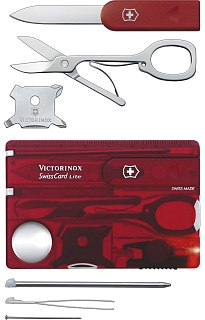 Карта Victorinox SwissCard Lite Швейцарская с инструментами красн. - фото 2