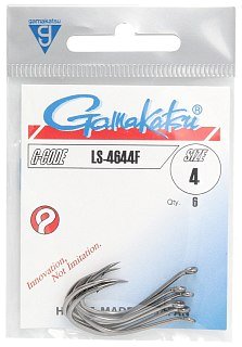 Крючок Gamakatsu LS-4644F black №4 - фото 1