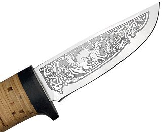 Нож Росоружие Малек 2 ЭИ-107 береста рисунок - фото 2