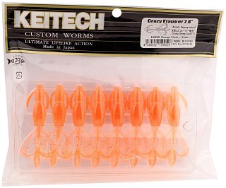 Приманка Keitech Crazy Flapper 2.8" EA 06 Orange Flash 8шт