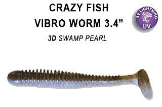 Приманка Crazy Fish Vibro worm 3,4" 13-85-3d-6