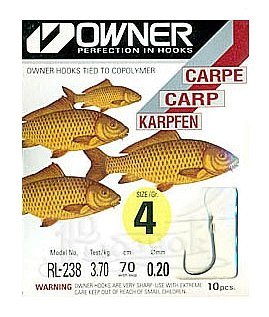 Крючки Owner с поводком RL-238 №04