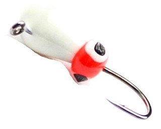 Мормышка Lumicom Капля с ушком вольф обмазка-жучок 5,0мм P white 1/10 - фото 3