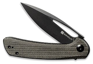 Нож Sencut Honoris Flipper Knife Gray Micarta Handle (3.47" Black 9Cr18MoV) - фото 5