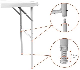 Стол Helios складной овальный 120x90 без чехла - фото 7