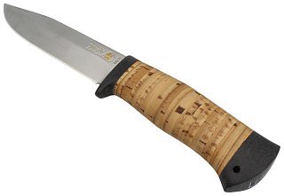 Нож Росоружие Баджер 2 95х18  береста позолота гравировка - фото 1