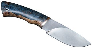 Нож ИП СЕМИНА Разделочный сталь литье мельхиор D2 стаб.кар.береза - фото 1