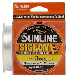 Леска Sunline Siglon V clear 150м 0,405мм 12кг