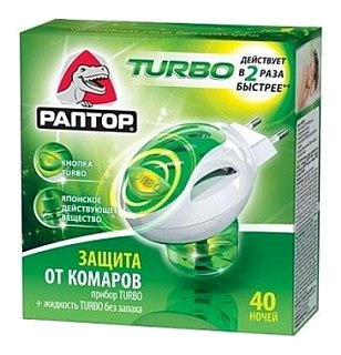 Комплект Раптор прибор+жидкость от  комаров Turbo 40 ночей - фото 3