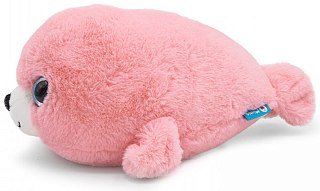 Игрушка Mimis Нерпа Пушистик макси розовый 28см - фото 5