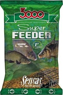 Прикормка Sensas 3000 1кг super feeder river 1кг