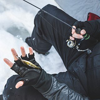 Митенки Simms Windstopper Half-Finger Glove Black  - фото 3