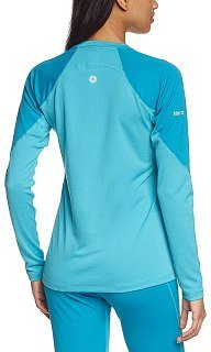 Термобелье Marmot W`ms Thermalclime pro crew ls верх sea breez/aq blue - фото 3