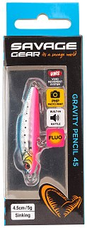 Воблер Savage Gear gravity  pencil 4,5см 5гр sinking pink belly sardine