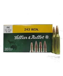 Патрон 243Win Sellier&Bellot 5,2 FMJ 1/20 - фото 2