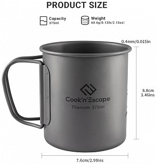 Кружка Cook'N'Escape titanium 375мл - фото 4