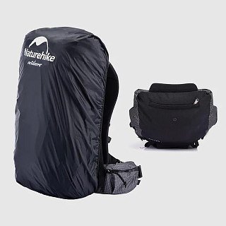 Рюкзак Naturehike Rock hiking dyneema fabric black 60+5л - фото 6