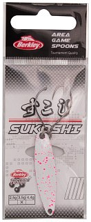 Блесна Berkley Ags Sukoshi 3,5гр Splat White Body/Fuschia Splat