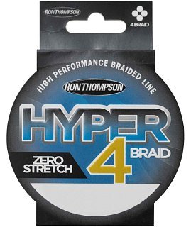 Шнур Ron Thompson Hyper 4-braid 110м 0,10мм 4,5кг 10lb grey - фото 1