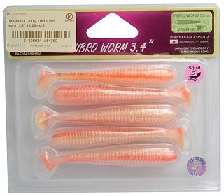 Приманка Crazy Fish Vibro worm 3,4" 13-85-9d-6