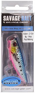 Воблер Savage Gear 3D minnow pop walker 6.6см 8гр  F pink belly sardine