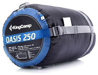 Спальник King Camp Oasis 250 3D Hollowfibre blue правый - фото 4