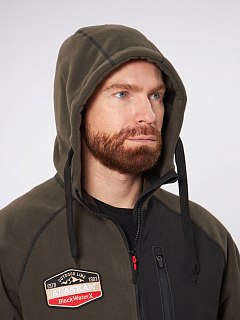 Куртка Alaskan blackWater X флис с капюшоном хаки  - фото 6