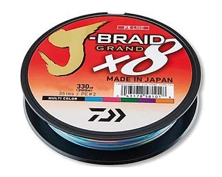 Шнур Daiwa J-Braid Grand X8 0,16мм 150м Multicolor