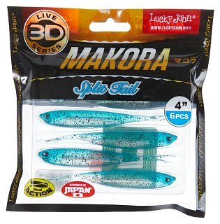 Приманка Lucky John виброхвост 3D series Makora split tail 10,00/002 6шт - фото 2