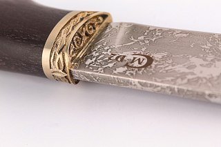 Нож ИП СЕМИНА Ястреб сталь D2 литье черное дерево - фото 2