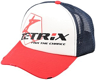 Бейсболка Zetrix Cap синяя сетка козырек красный - фото 1