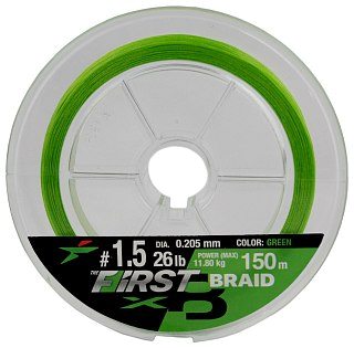 Шнур Intech First Braid X8 150м 1,5/0,205мм green - фото 2
