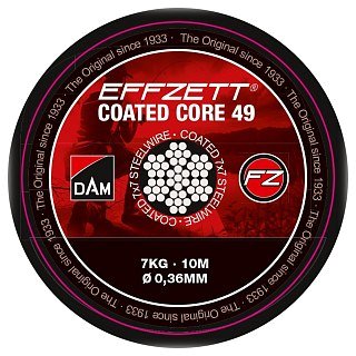 Поводковый материал DAM Effzett Coated Core49 Steeltrace 10м 11кг black