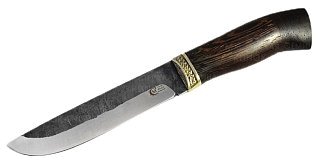 Нож ИП СЕМИНА Путник кованая сталь 95x18 со следами ковки венге литье - фото 3