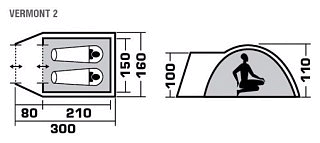 Палатка Trek Planet Vermont 2 синий/красный - фото 10