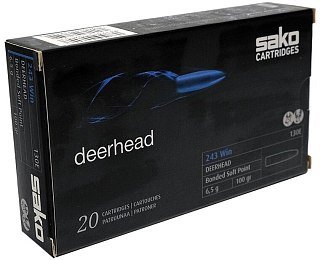 Патрон 243Win Sako Deerhead SP Bonded 6,5 гр