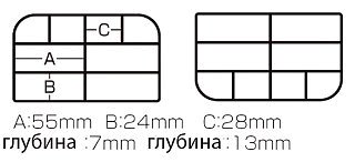 Коробка Meiho Versus VS-388SD 122x87x28мм Black - фото 2
